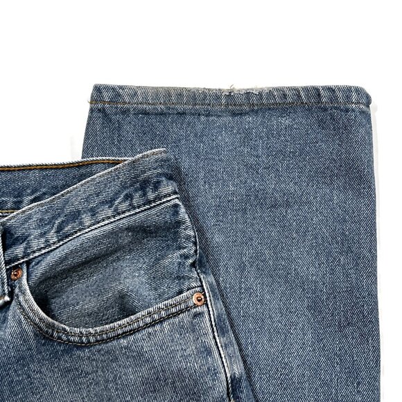 Levis 505 Regular Straight Leg 36 x 29 Blue Jeans Mens Denim Actual 36 x 27 - Picture 5 of 12